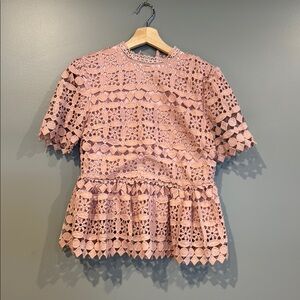 Pink Peplum Blouse